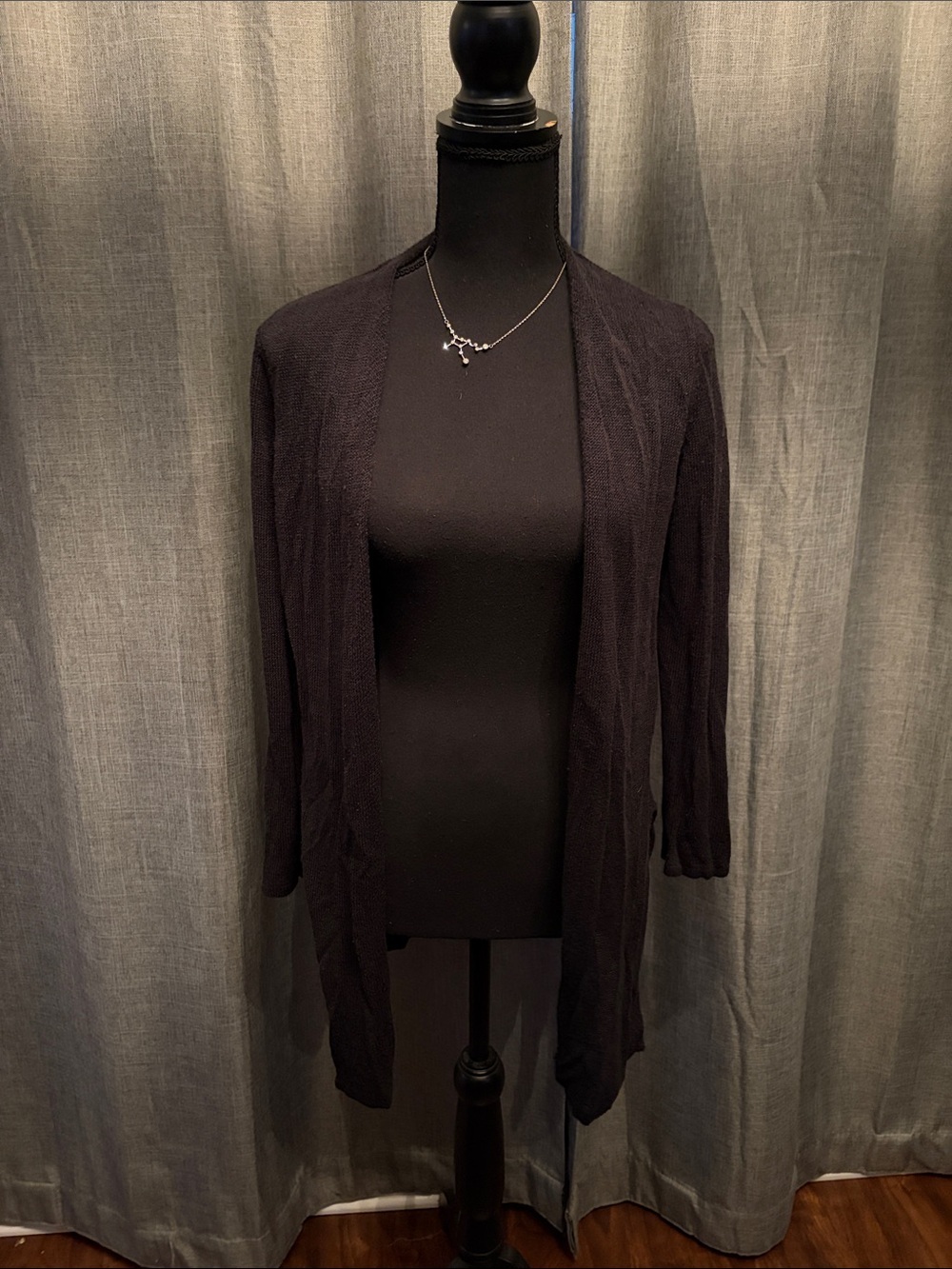 J. Jill Versatile Women’s Open-Front Black Cardigan